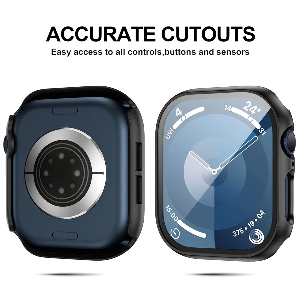 Apple Watch Series 10 (46mm) Case with Glass Screen Protector by SwiftShield (2 Pack - Clear)