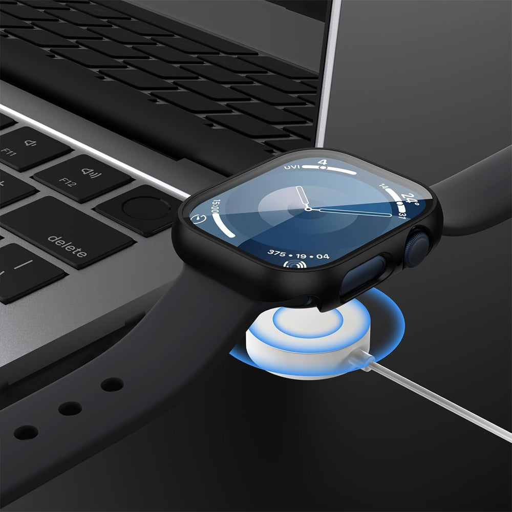 Apple Watch Series 10 (46mm) Case with Glass Screen Protector by SwiftShield (2 Pack - Clear)