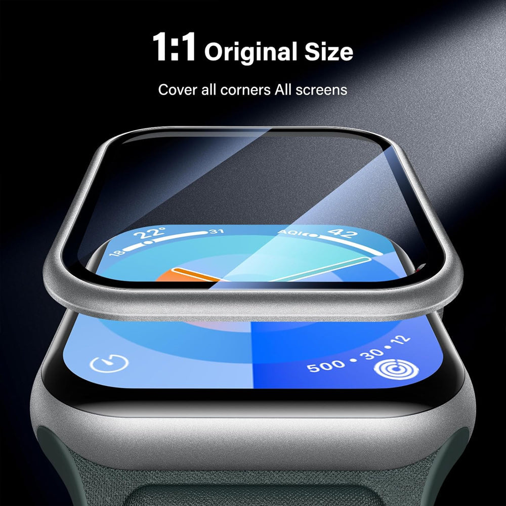 Apple Watch 45mm Glass Screen Protector Alignment Kit by SwiftShield (2 Pack - Silver)