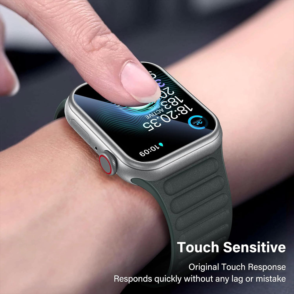 Apple Watch 45mm Glass Screen Protector Alignment Kit by SwiftShield (2 Pack - Silver)