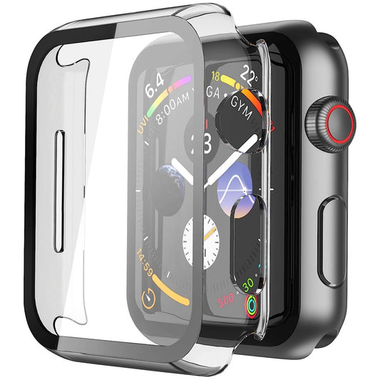 Apple Watch SE Series 3 40mm Case with Glass Screen Protector by SwiftShield (2 Pack - Clear)
