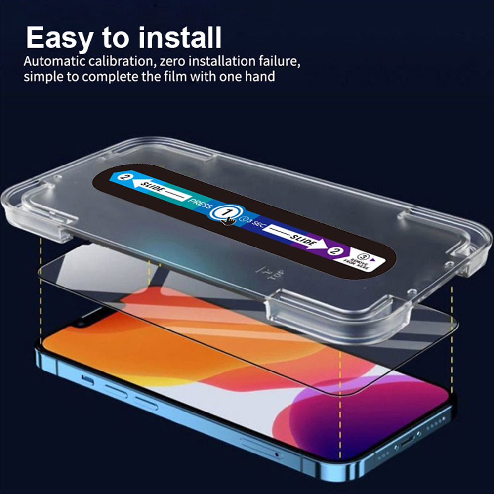 iPhone XR Privacy Premium Tempered Glass Screen Protector Alignment Kit by SwiftShield [2-Pack]