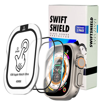 Apple Watch Ultra / Ultra 2 49mm Glass Screen Protector Alignment Kit by SwiftShield (2 Pack)