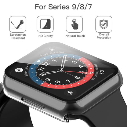 Apple Watch 41mm Case with Glass Screen Protector by SwiftShield (2 Pack - Clear)