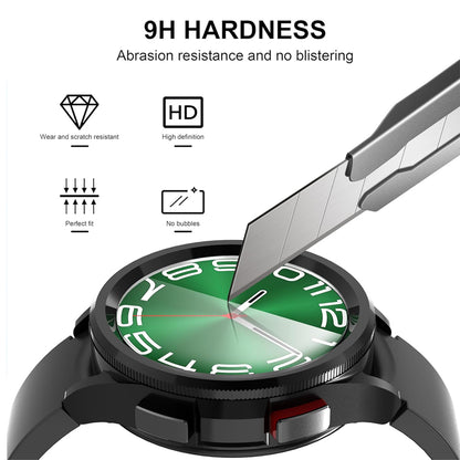 Samsung Galaxy Watch 6 Classic 47mm Glass Screen Protector Alignment Kit by SwiftShield (2 Pack - Clear)