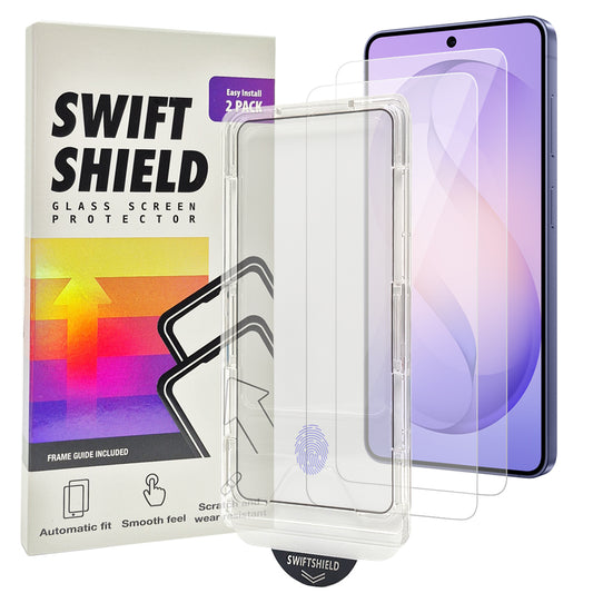 Samsung Galaxy S26 Tempered Glass Screen Protector [2-Pack] with Easy Alignment Frame – Clear, Premium by SwiftShield