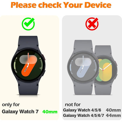 Samsung Galaxy Watch 7 40mm Case with Glass Screen Protector by SwiftShield (2 Pack - Black)