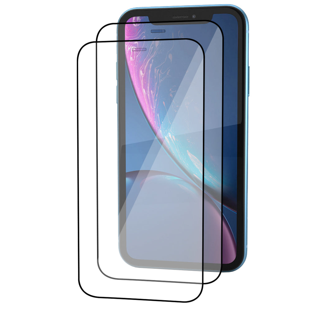 iPhone XR Tempered Glass Screen Protector [2-Pack] with Easy Alignment Frame – Clear, Premium by SwiftShield
